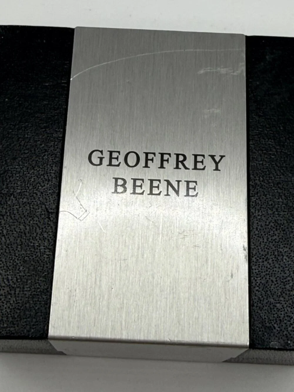 NIB Vintage Geoffrey Beene Silver/Diamond Cufflink Set